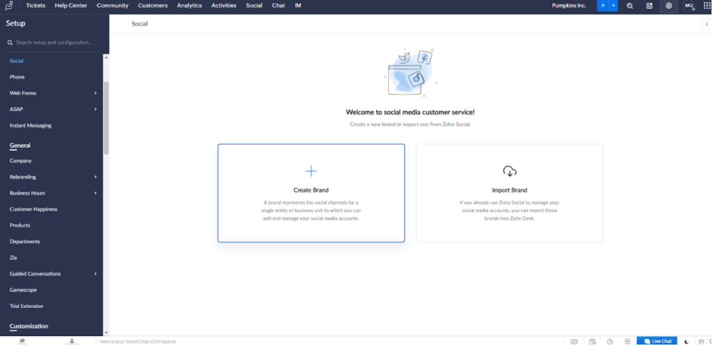 Zoho Desk – utwórz markę