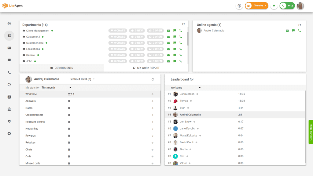 LiveAgent getting-started